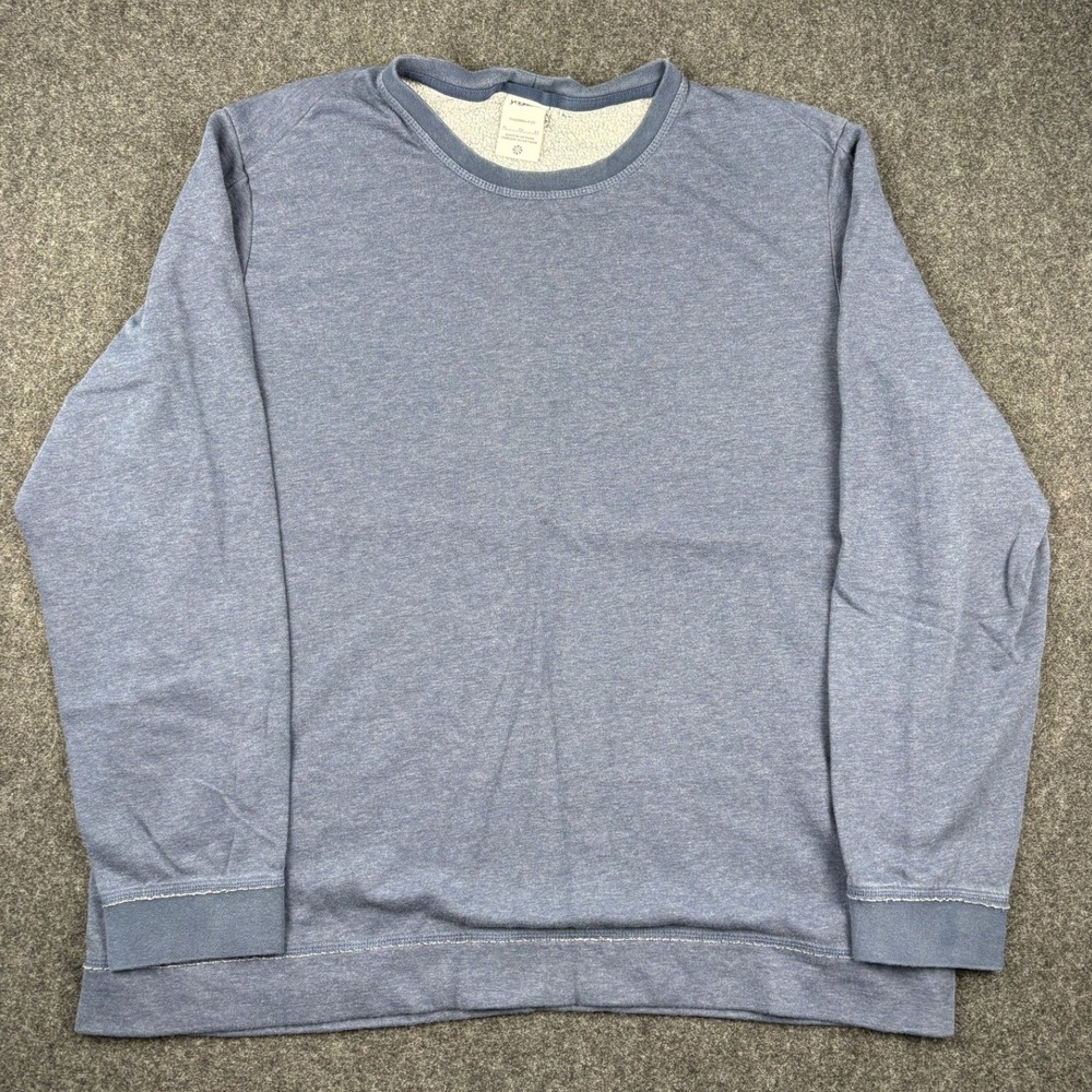 Nike Yoga Therma-FIT Sweatshirt Mens XL Blue Heathered Pullover Crewneck